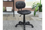 ZUN Modern 1pc Office Chair Black Tufted Design Upholstered Chairs with wheels HS00F1676-ID-AHD