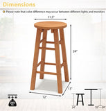 2 pieces wooden round bar stools 91783758