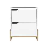 Luss Nightstand, Bedside Table with 2-Drawers B070P188858