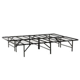 ZUN Metal Mattress Foundation Bed Frame, Cal King Size Bed Base, Bedroom Furniture, Black B011P204496