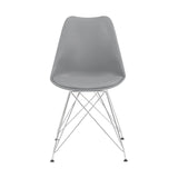 Set of 2 Polypropylene Side Chairs, Grey B016P223225