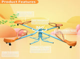 Teeter Totter for Kids,Kids Seesaw Swivel Teeter Totter Home Playground Equipment,360 Degrees 02634616