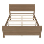 ZUN Wood Platform Bed Frame with Headboard, Mattress Foundation with Wood Slat Support, No Box Spring 99776256