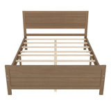 ZUN Wood Platform Bed Frame with Headboard, Mattress Foundation with Wood Slat Support, No Box Spring 99776256