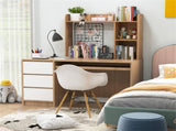 Natural Desktop Bookshelf for 27''/68.58cm Monitor, 93.9825.4073.66cm Engineered Wood Desk Hutch 81621000