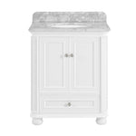 ZUN 30'' Bathroom Vanity with Carrara Natural Marble Top and Backsplash, Bathroom Storage Cabinet with W1059P155206