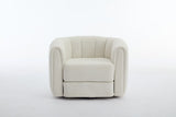Swivel Accent Barrel Chair, Modern Round Armchairs with Upholstered, Comfy Swivel Accent Chair for W2606P187688
