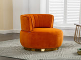 COOLMORE 360 Degree Swivel Cuddle Barrel Accent Sofa Chairs, Round Armchairs with Wide Upholstered, W395102774