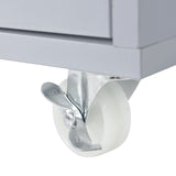 K&K Rolling Kitchen Island With Extended Table, Kitchen Island on Wheels with LED Lights,Power WF316018AAG
