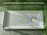 48x32 Inch White Acrylic Shower Base, Right Drain, Non-Slip Surface T5595P487470