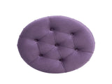 Dawn Tufted Round Ottoman Nailhead Accents, Purple Velvet B2719P238412
