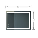 ZUN 36x28 inch Bathroom Led Classy Vanity Mirror with focused backplane,High Lumen,Dimmable Touch,Wall W1992P210830