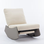 ZUN Modern Rocking Chair Recliner, Comfy Rocker Nursery Chair with Footrest, Accent Reading Chair, W1143P163505