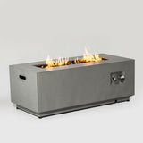 ZUN Outdoor Fire Pit Propane Fire Table with Tank Holder W853P270562