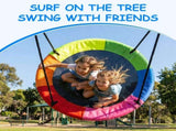 40 Inch Saucer Tree Swing, 600lbs Heavy-Duty Round Swing with Galvanized Steel Frame, Textilene 86745877