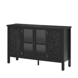 U-Can 47.2'' Retro TV Stand for TVs up to 43 Inches, Entertainment Center Media Console Cabinet with N724P233371B