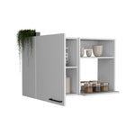 ZUN Napoles 2 Wall Cabinet, Open Storage Shelves, Single Door White B200P242414