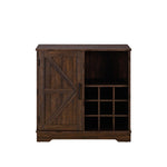 ZUN Farmhouse Coffee Bar Cabinet Bar Cabinet with Wine Rack Barn Door Buffet Sideboard Cabinet with W2275P149108