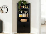 71" Tall Corner Storage Cabinet with 2 Doors, 5-Tier Metal Cabinet with Adjustable Shelves, T2398P504065