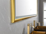 84 x 48 Inch LED Bathroom Mirror with Aluminum Frame, Wall Mounted Vanity Mirror, Anti-Fog, Memory, W2287P279338