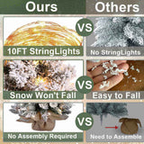 Exquisite Tree with LED Lights, 2ft Small Tabletop Mini White Artificial Xmas Tree with 96189902