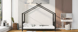 Twin Size Metal House Platform Bed, Black MF322835AAB