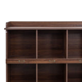 ZUN 10-shelf Bookcase,Walnut W331P236404