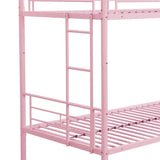 METAL BUNK BED PINK Twin Over Twin W311P201415