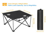 Compact Foldable Outdoor Side Table No-Tool Setup, Water-Resistant 600D Fabric, Steel X Holds 44 99486404