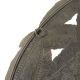 Textured Feather 3-piece Metal Disc Wall Decor Set B03598812