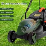 10 ampere 13 inch electric rope lawn mower with dual safety switches -Green 60277604