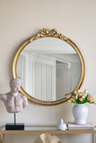 30" x 32.1" Round Decorative Wood Frame Wall Mirror W2078P288164
