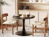 Round Tulip Dining Table, 27.6 Inch Circular Kitchen Table for 2 People, Melamine Laminated MDF 94018467