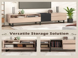 Modern TV Stand for 80'' TV Double Storage Space, Media Console Table, Entertainment Center WF303474AAP