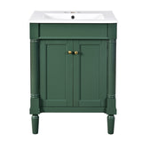 24'' Bathroom Vanity with Top Sink, 2-Tier Modern Bathroom Storage Cabinet, Single Sink Bathroom N710P190503F