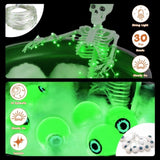 Halloween Witch Cauldron Decoration Set, Metal Tripod with Skeleton & 2 String Lights, Easy Install 91167245