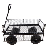 (Black solid wheels wagon cart) Solid wheels Tools cart Wagon Cart Garden cart trucks make it easier W227P162450
