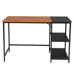 ZUN 120cm Retro Color Black Particleboard Paste Triamine Stitching Computer Desk 00036899