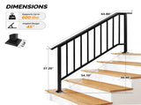 Handrails for Outdoor Steps Fits 4 to 5 Steps 14976189