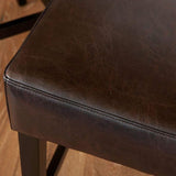 Set of 2, 26.75" Backless Leather Counter Height Barstool 74492.00PU