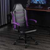 ZUN Video Gaming Computer Chair, Office Chair Desk Chair with Arms, Adjustable Height Swivel PU Leather 04151052