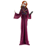 6ft Life-Size Animated Halloween Girl Prop - Eerie Book, Sound-Activated 42831267