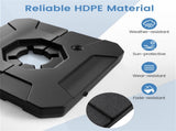 2-Piece Fillable Cantilever Umbrella Base, Heavy Duty Water & Sand Weighted HDPE Patio Umbrella 49487926
