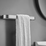 Towel Ring Gun Grey, Bath Hand Towel Square Ring Thicken Space Aluminum Round Towel Holder for 20890806