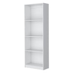 ZUN Zachary White Tier Storage Shelves Bookcase B062P175156