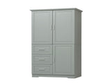Tall and Wide Storage Cabinet with Doors for Bathroom/Office, Three Drawers, Grey WF299285AAG