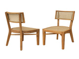 Netro Acacia Wood Dining Chair with Light Brown Wicker N775P321708T