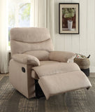 Beige Recliner with Pillow Top Arm B062P215435