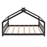 Full Size House Bed Wood Bed, Espresso N708P182786P
