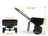 Broadcast Spreader, 70LBS Capacity, Walk-Behind Push Spreader, 15-Level Adjustment, 8 in All Terrain 49728070